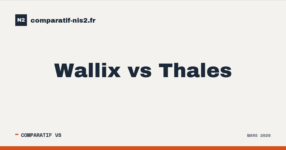 Wallix vs Thales 2026 | Match NIS2 detaille